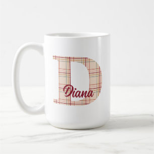 Taza De Café Navidades planean monograma personalizado
