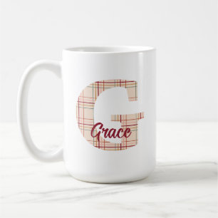 Taza De Café Navidades planean monograma personalizado