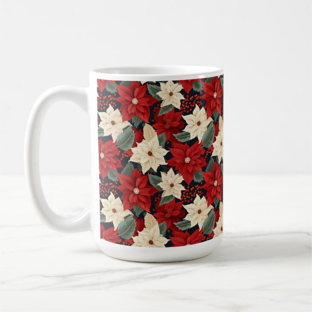Taza De Café Navidades Poinsettia (Izquierda)