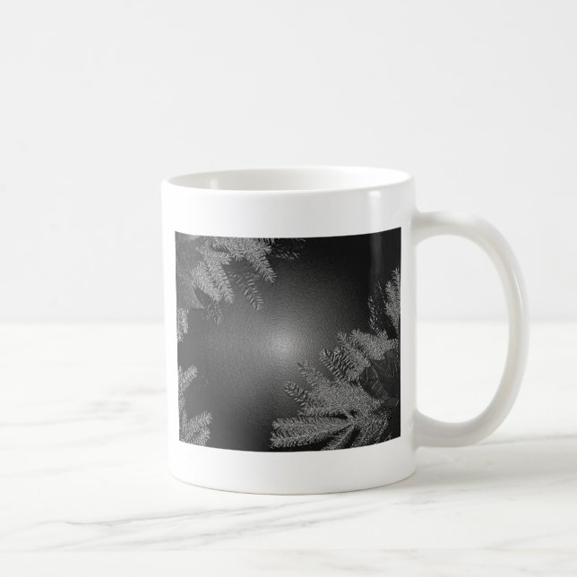 Taza De Café Navidades Poinsettia Black And Gray (Derecha)
