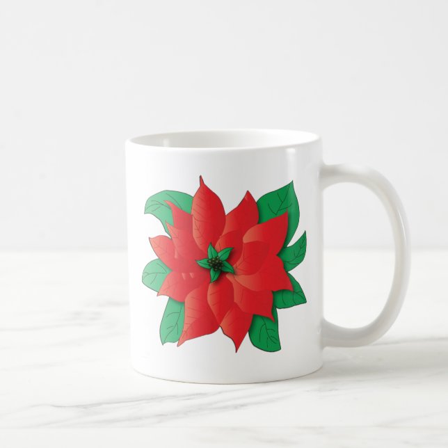 Taza De Café Navidades Poinsettia Mug (Derecha)