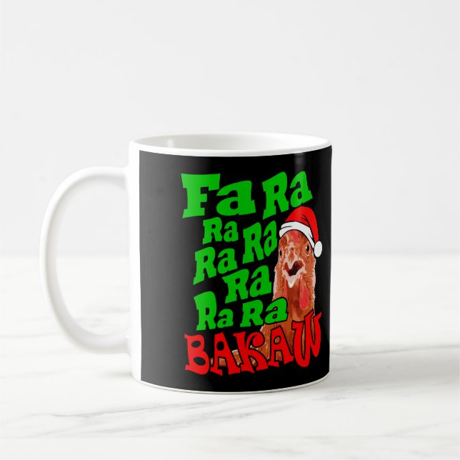Taza De Café Navidades Pollos Caroling Fa Ra Ra Feo Navidades (Izquierda)