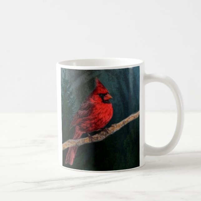 Taza De Café Navidades Primitivos del Evergreen de Invierno Car (Derecha)