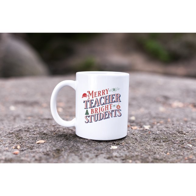 Taza De Café Navidades-profesor-merry y Bright-Funny (Subido por el creador)