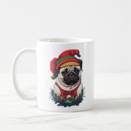 Taza De Café Navidades Pug