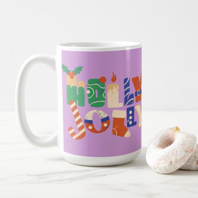 Taza De Café Navidades que desean regalo (Con donut)