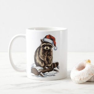Taza De Café Navidades Raccoon