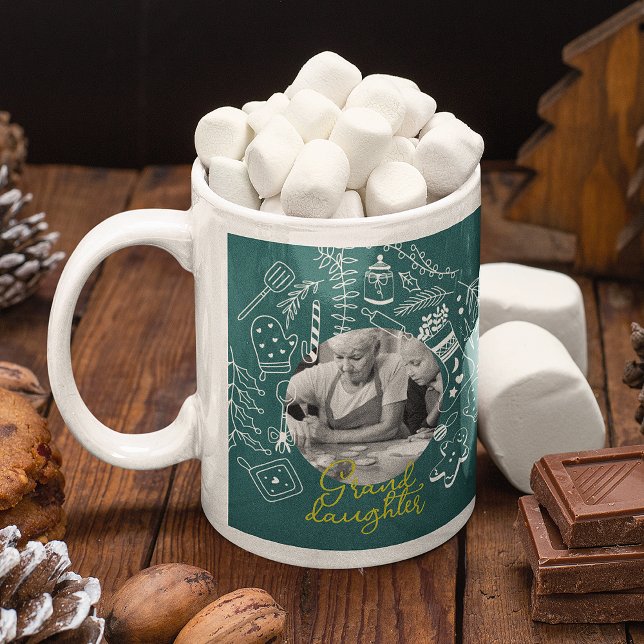 Taza De Café Navidades Receta de la familia Green Photo Holiday (Subido por el creador)
