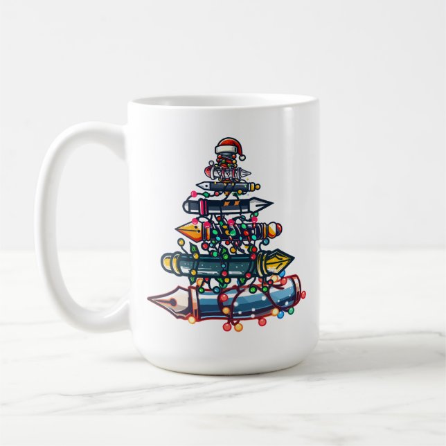 Taza De Café Navidades reflexivos Regalo de profesor, árbol de  (Izquierda)