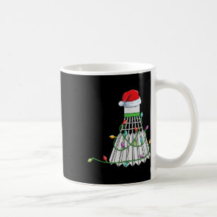 Taza De Café Navidades Regalo De Badminton Santa Hat Envuelto E