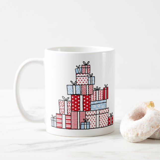 Taza De Café Navidades Regalos Vacaciones Café Mug (Con donut)