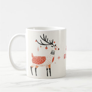 Taza De Café Navidades Reindeer Mug   Diseño de vacaciones nórd