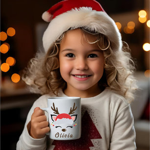 Taza De Café Navidades Reindeer Mug Reindeer Face Mug