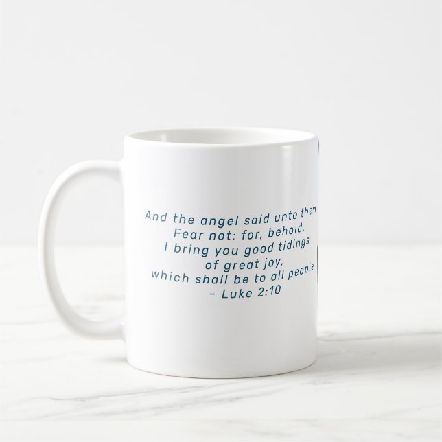 Taza De Café Navidades religiosos Natividad Escena y Escritura (Izquierda)