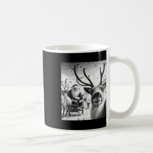 Taza De Café Navidades reno Santa Selfie Nochebuena divertida