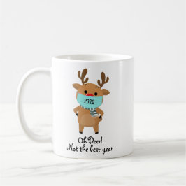 Taza De Café Navidades renos 2020 Oh ciervos no es un buen año