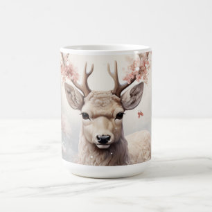 Taza De Café Navidades Renos En El Bosque