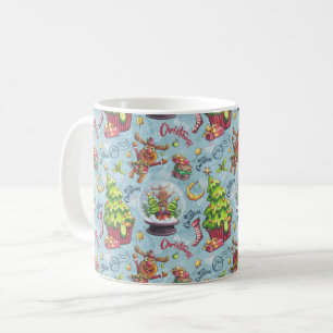 Taza De Café Navidades Renos y Nieve Globos