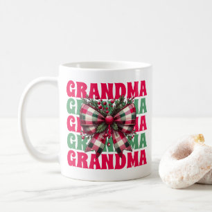 Taza De Café Navidades Retro Abuela Coquette Bow