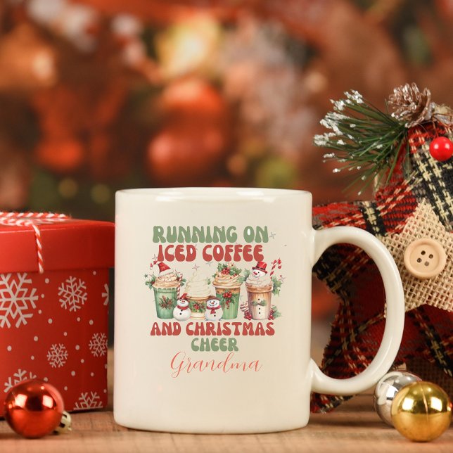 Taza De Café Navidades retro corriendo con cotización de café h (Subido por el creador)
