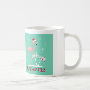 TAZA DE CAFÉ NAVIDADES RETRO DE VINTAGE MODERNOS FLAMINGO