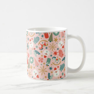 Taza De Café Navidades Retro Pastel