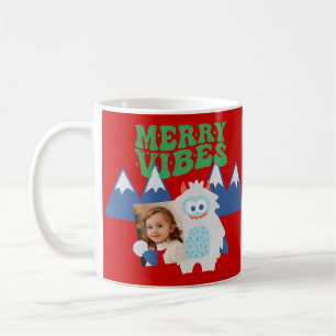 Taza De Café Navidades Retro Yeti Whimsical Kids