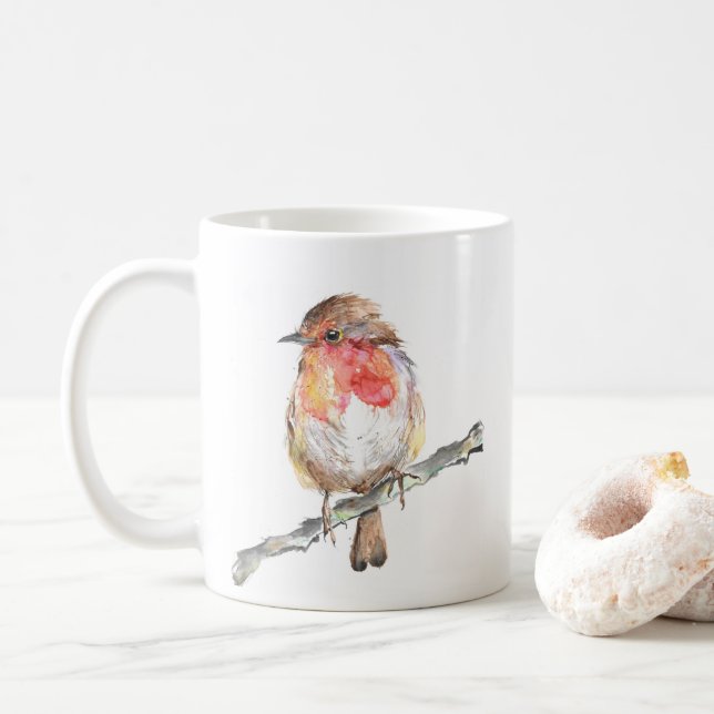 Taza De Café Navidades Robin Art Mug (Con donut)