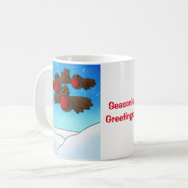 Taza De Café Navidades Robin Birds