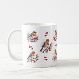 Taza De Café Navidades Robin Red Berries