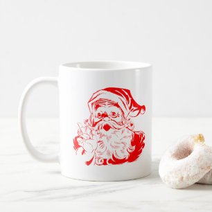 Taza De Café Navidades rojos y blancos de Santa Claus