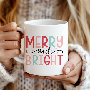 Taza De Café navidades rosa y moderno "mora y brillante"