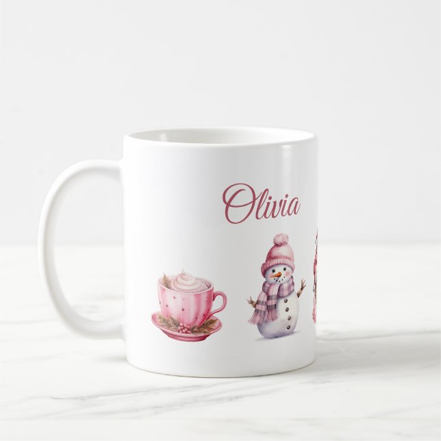 Taza De Café Navidades rosados (Izquierda)