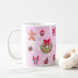 Taza De Café Navidades rosados Coffee Mug