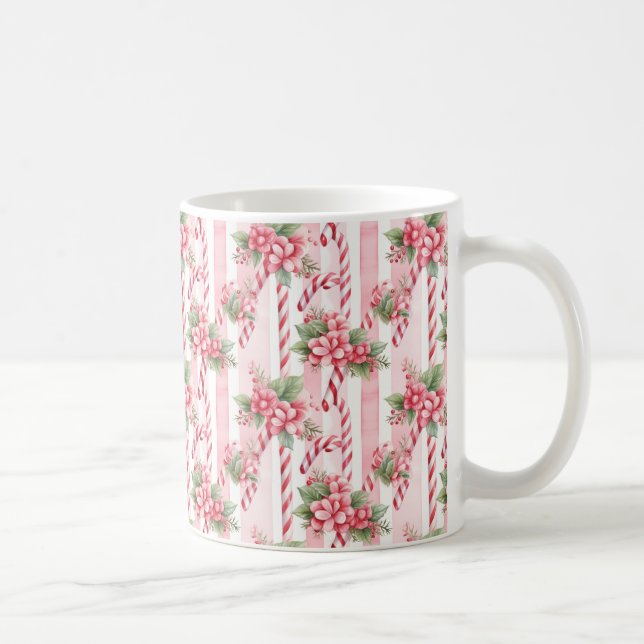 Taza De Café Navidades rosados Coffee Mug (Derecha)