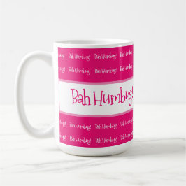 Taza De Café Navidades rosados de bah humbug
