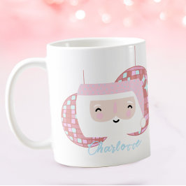 Taza De Café Navidades rosados de Disco Santa Chicas