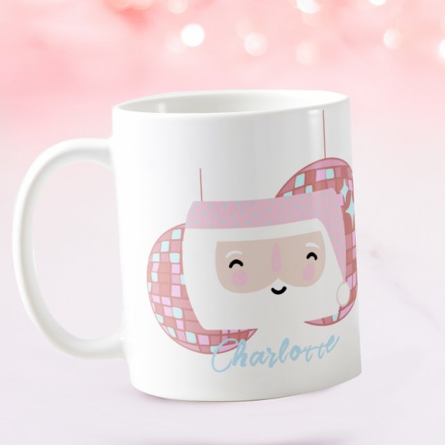 Taza De Café Navidades rosados de Disco Santa Chicas (Subido por el creador)