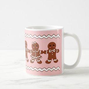 Taza De Café Navidades rosados de Gingerbread Coffee Mug