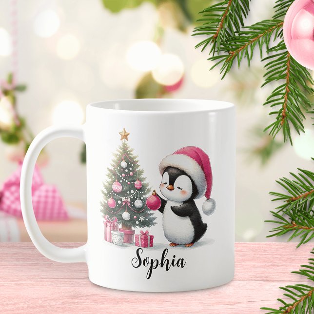 Taza De Café Navidades rosados de Personalizado de pino de pino (Subido por el creador)