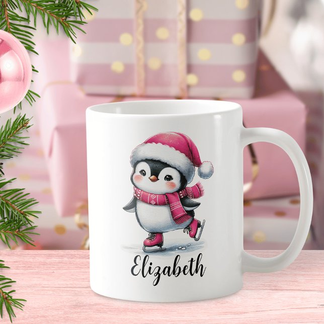 Taza De Café Navidades rosados Personalizados de patinaje sobre (Subido por el creador)