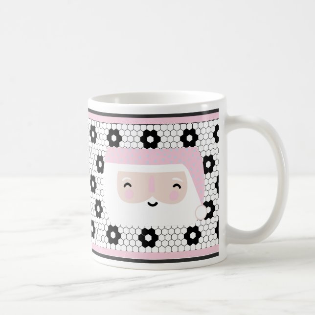 Taza De Café Navidades rosados retro (Derecha)