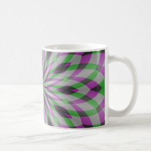 Taza De Café Navidades rosettes en morado, verde y negro