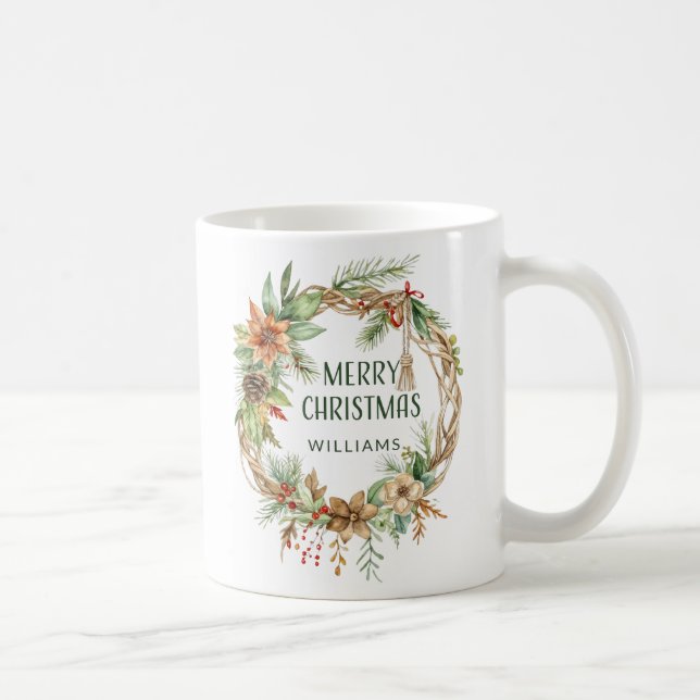 Taza De Café Navidades rusos de boho usan café de festividad (Derecha)