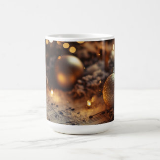 Taza De Café Navidades rusos oscuros Musical Notes Mug