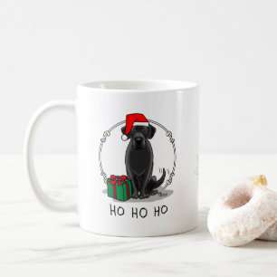 Taza De Café Navidades Santa Black Labrador Retriever Cute