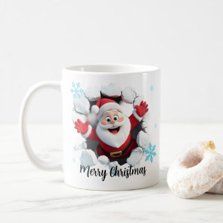 Taza De Café Navidades Santa Breaking Ice 3D Mug