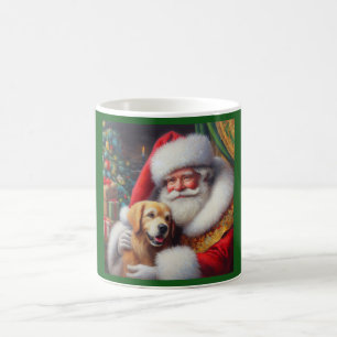 Taza De Café Navidades Santa Claus con perros 3