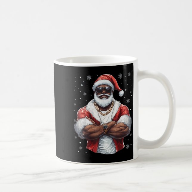 Taza De Café Navidades Santa Claus Navidad Guay Amer negro afri (Derecha)