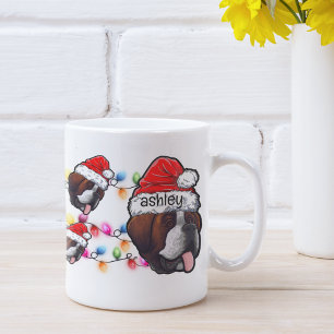 Taza De Café Navidades Santa Claus San Bernard Mascota Cabeza d